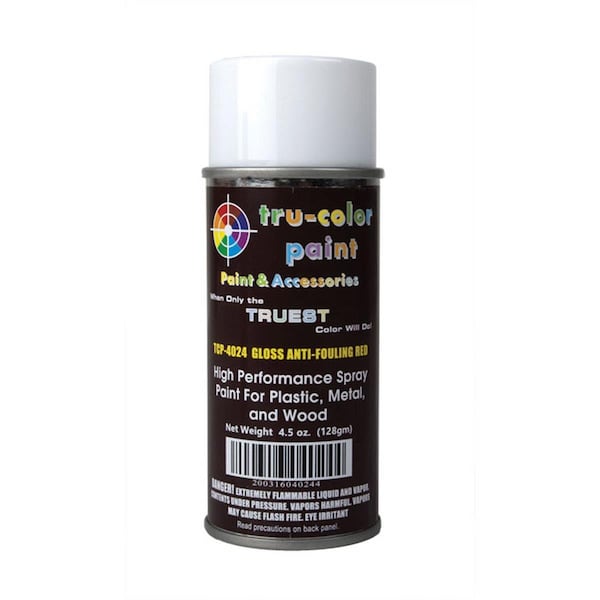 Tru-Color 4024 4.5 oz Spray Paint, Gloss Anti-Fouling Red TCP4024 - main